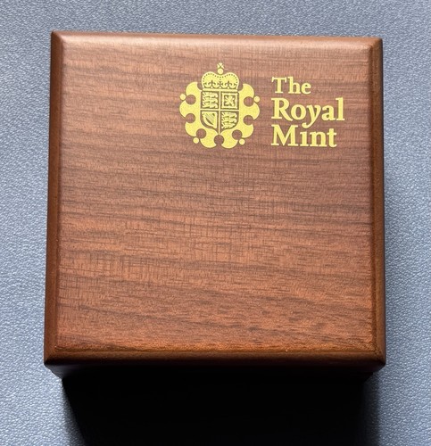 Royal mint wood effect box - wood-effect,