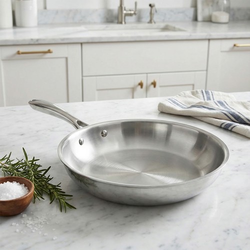 Stainless steel frying pan - stainless,