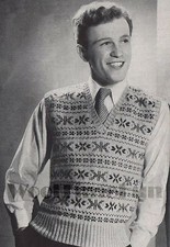 Knitting pattern men vintage - men's,