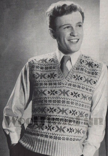 Knitting pattern men vintage - knitting,