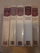 Set of 5 Winston Churchill books, The Second World War (2nd edition)vintage rare