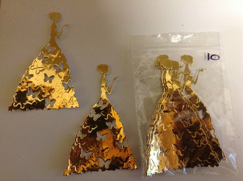 Cardmaking die cuts gold - cardmaking,