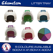 Hooded Cat Litter Box Tray large with rear access +Scoop & Filter