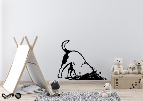 Digging dog decal - dog, vinyl