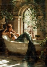Mermaid Art Print Victorian