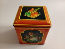 Vintage Mid Century Tea Caddy Tin / Storage Tin