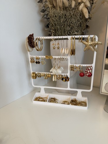 Large white earring jewellery - large,