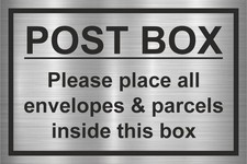 POST / PARCEL BOX SIGN NOTICE