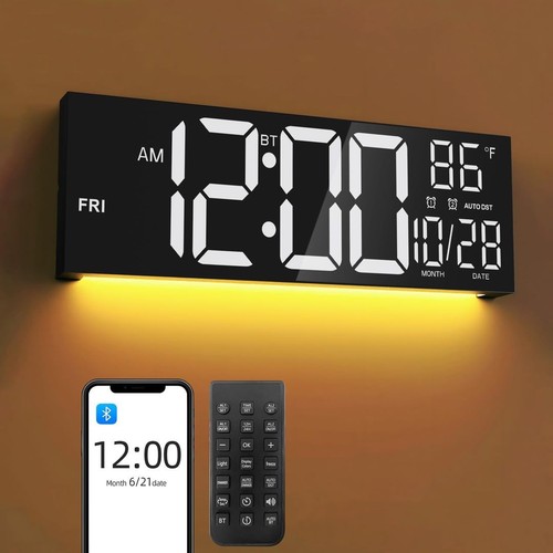 Led digital wall clock - led, 16.5in