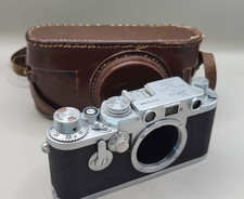 Leica / Leitz  IIIF Red Dial Self Timer Rangefinder camera & Leica leather case