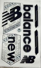 New Balance TC Players Pro EMBOSSED  & metallic cricket BAT STICKER - Navy