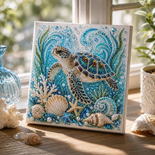 Ocean theme pearl art kit - ocean,