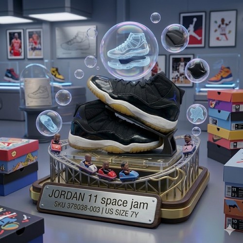 Jordan space jam black - 11, black/dark