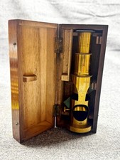 ANTIQUE BRASS MICROSCOPE