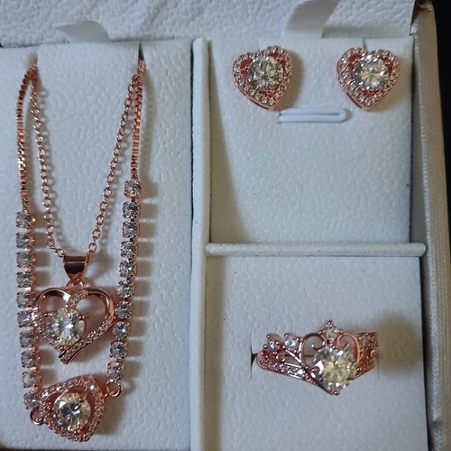 Heart shape moissi set s925 - set,