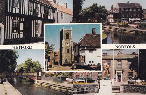 Postcard thetford 5 town - postcard,