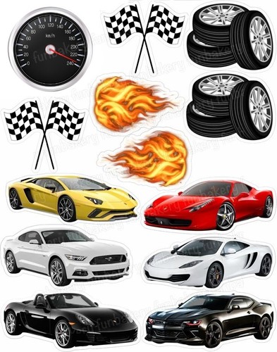 Car cupcake topper party deco - topper,