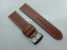 New Geckota Premium 23mm Genuine Leather Light Brown Watch Strap XE169