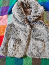 Warm furry Grey girls gillet