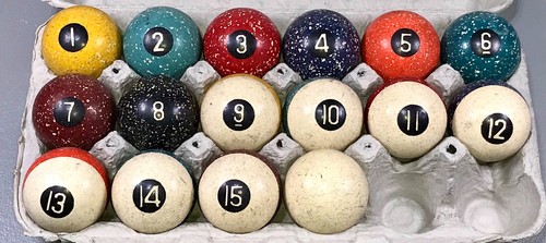 Vtg antique speckled - speckled, clay