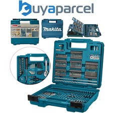Makita 255 PC Socket Flat Bit Drill Bit Set Masonry HSS Drill Nut Setter Holesaw