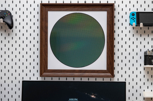 Framed silicon wafer display - silicon,
