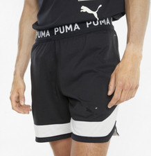 Puma  Train Vent Knit 7" Shorts Black White XL Gym Sport Wear Basketball