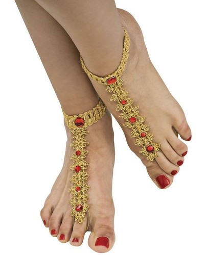 Red and gold foot - and,