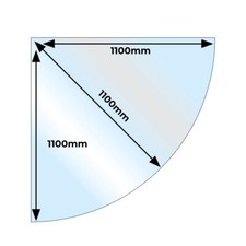 Glass Hearth Quarter Circle