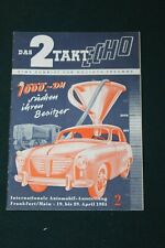 Goliath 3 Wheel Van & Car & Trucks 1951 Frankfurt Show Range Catalogue & Card