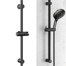 Adjustable Black Shower Riser