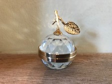 swarovski crystal rhodium apple picture frame / mirror (gold king) pre 1997 LOOK