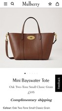 Mulberry Mini Bayswater Tote