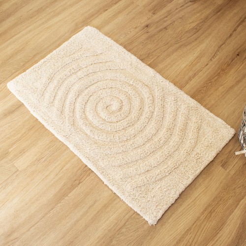 Tufted spiral cotton - tufted, mats