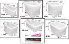 Set Of 5 Plastic Storage Box