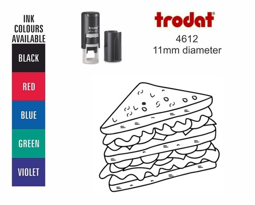 Sandwich rubber stamp cafe - sandwich, stamp,