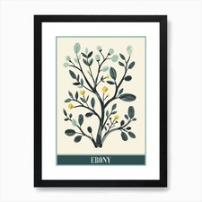 Ebony Tree Flat Illustration 1