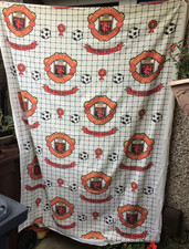 Manchester United Single Duvet Cover Set Pillow Case Used Football Red Devils FC