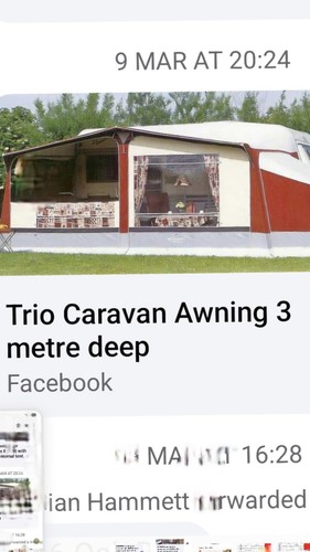 Trio caravan awning 850cm - 3m,
