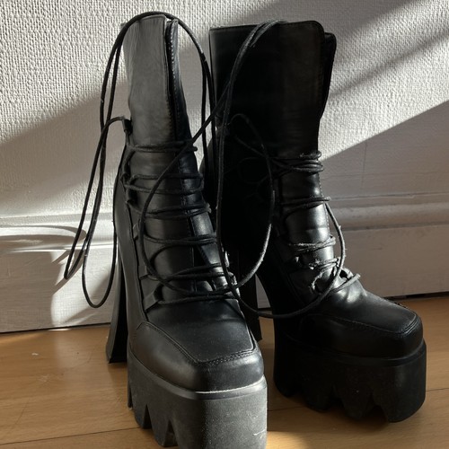 Women black leather gothic - women’s,