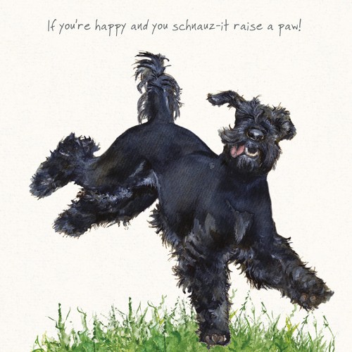 Giant schnauzer greeting card - giant,
