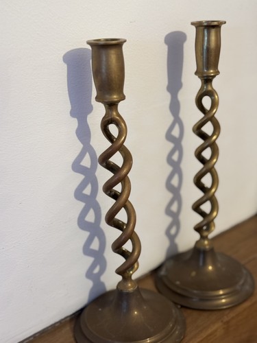 28cm pair antique - 28cm, brass