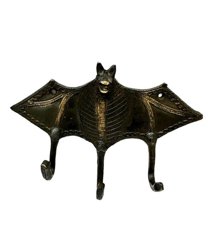 Brass large antique bat hook - large,