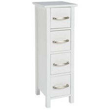 Home 4 Drawer Bathroom Drawer Unit - White