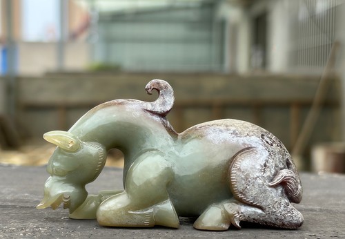 Antique chinese hetian jade - chinese,