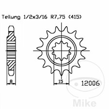 Sprocket 13 Teeth Pitch 415