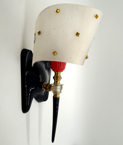 1950s french wall light sconce - french,
