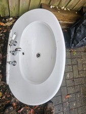 Reclaimed Large Bathroom Sink with Legs.