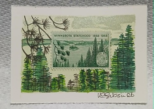 Postal whimsy ooak aceo - ooak,