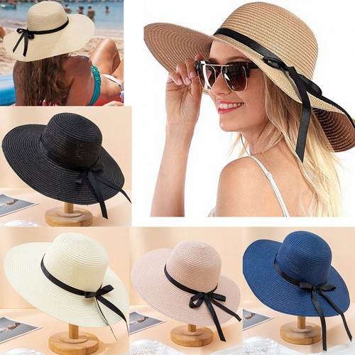 Ladies wide brim straw sun - brim,